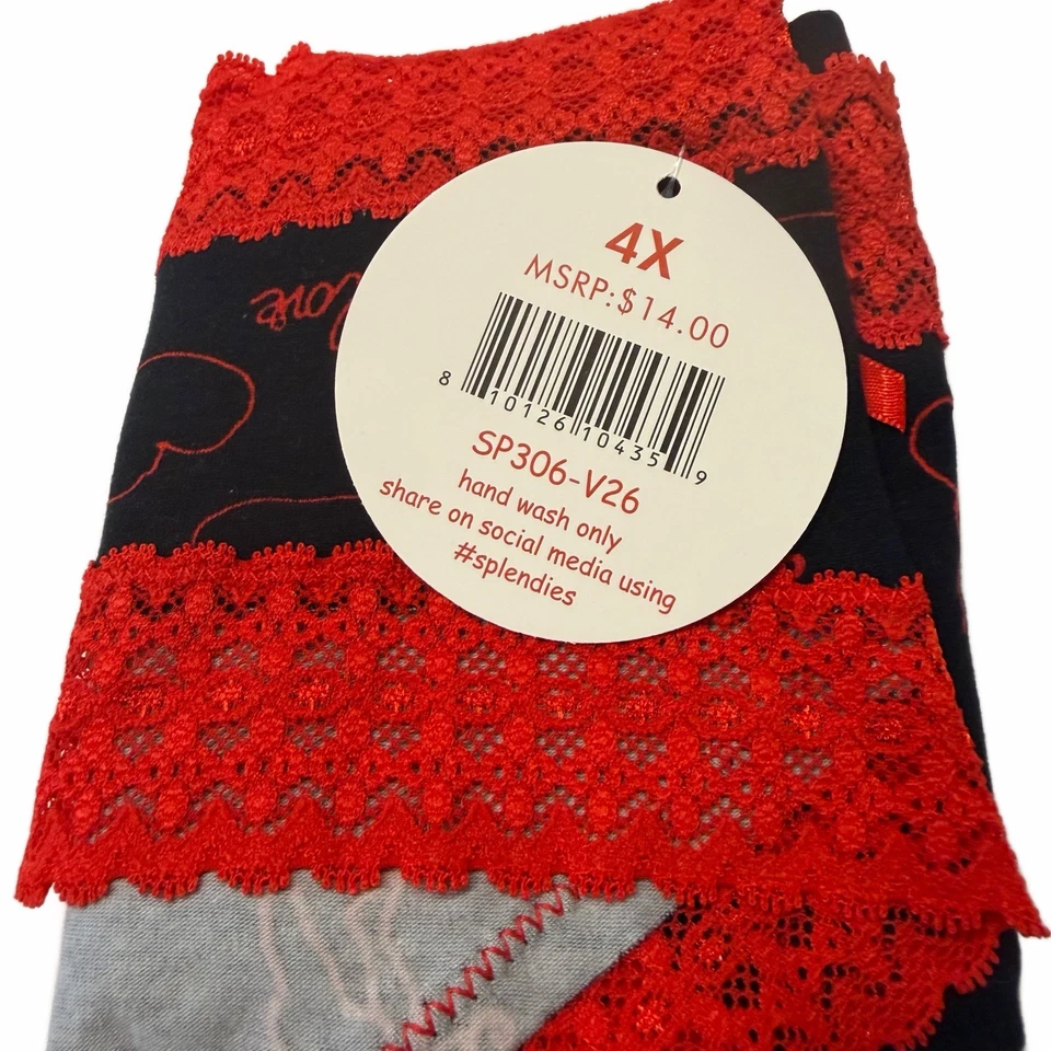 Splendies Cheeky Panties Cupid's Revenge Heart Valentine NWT