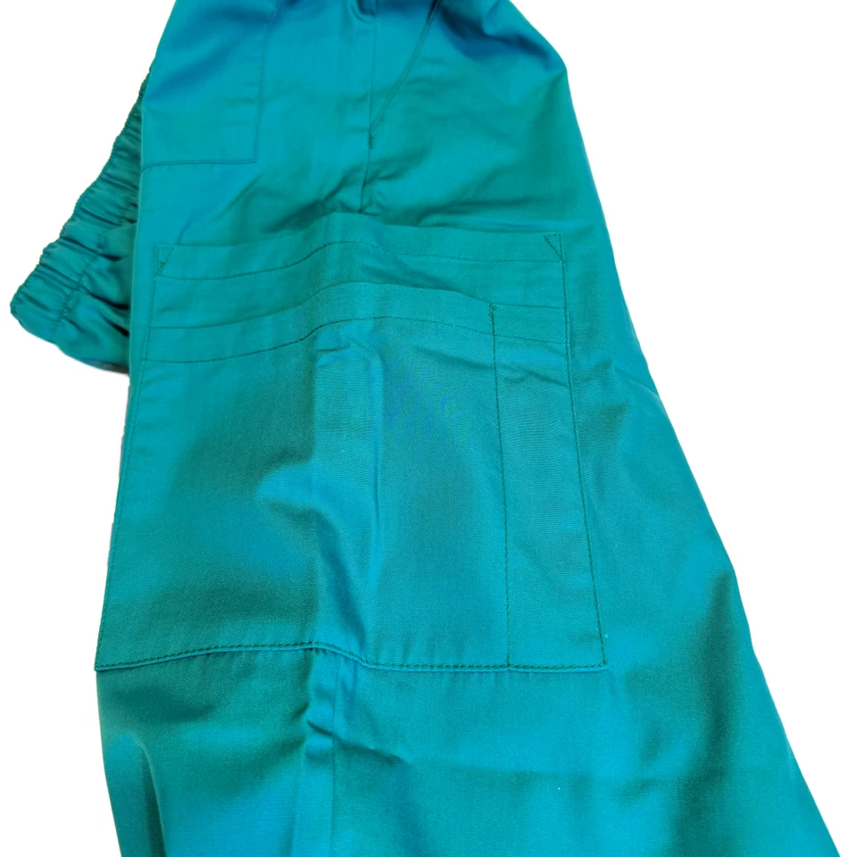 Cherokee Mens Scrub Size Medium Pants Workwear 7 Pocket Cargo Hunter Green 4000