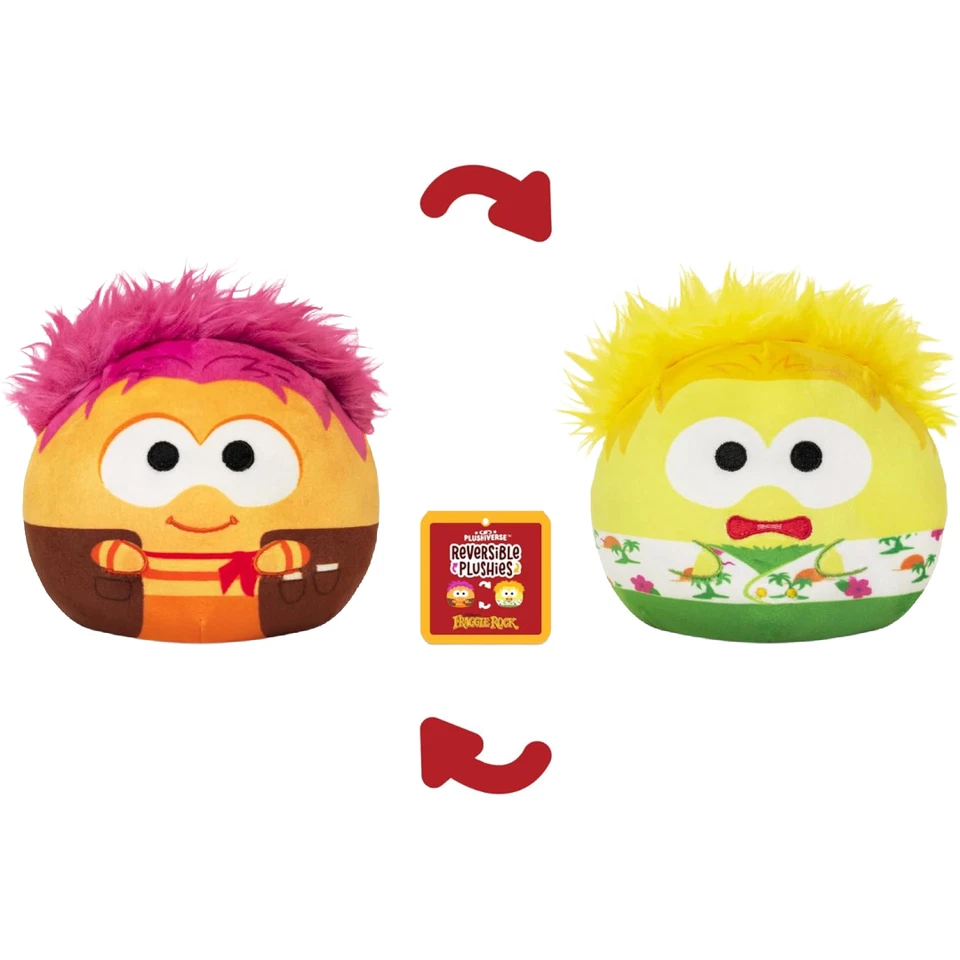 Reversible Jim Henson's Fraggle Rock Muppets Plushie Lot of 2 New Plush