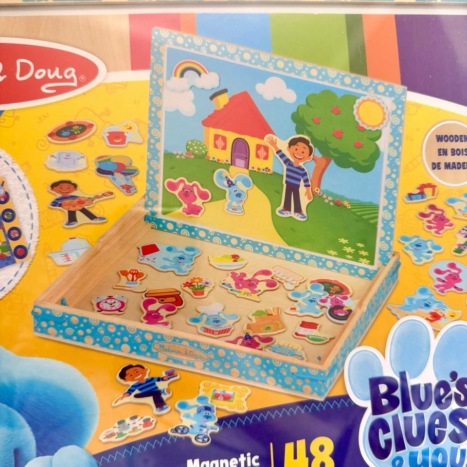 Melissa & Doug Blue's Clues You! Wooden Magnetic Picture Game 48 Pieces New