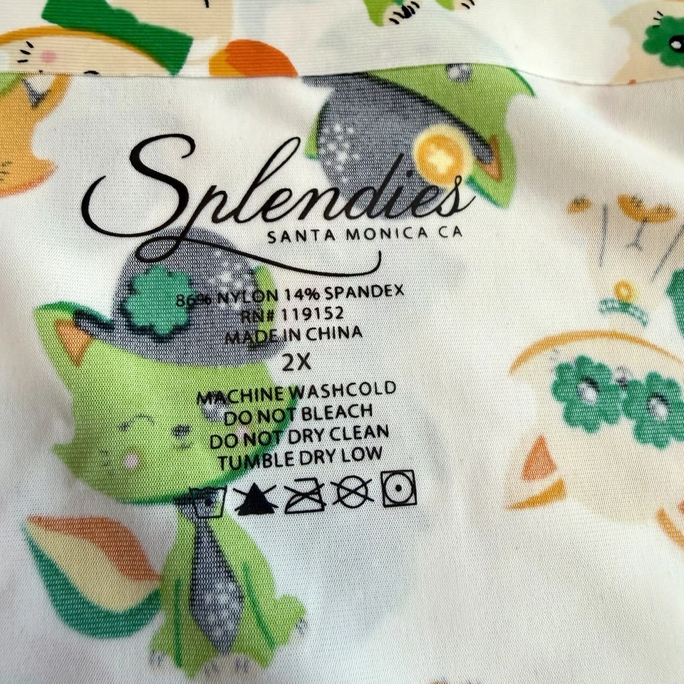 Splendies No Show Bikini Panties ST. CATRICK'S DAY Laser Cut St. Patrick NWT