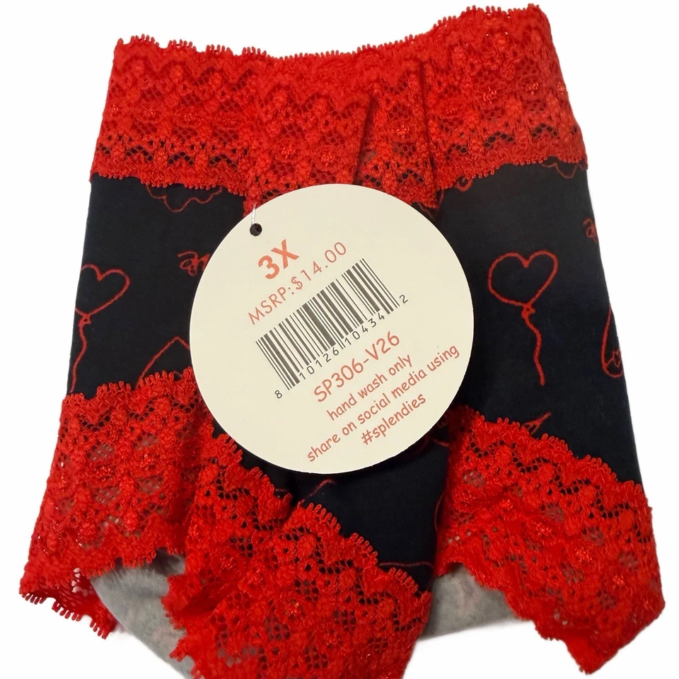 Splendies Cheeky Panties Cupid's Revenge Heart Valentine NWT