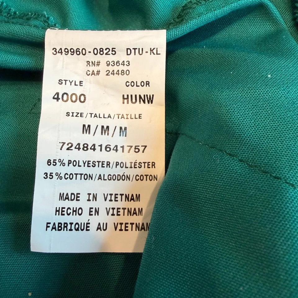 Cherokee Mens Scrub Size Medium Pants Workwear 7 Pocket Cargo Hunter Green 4000