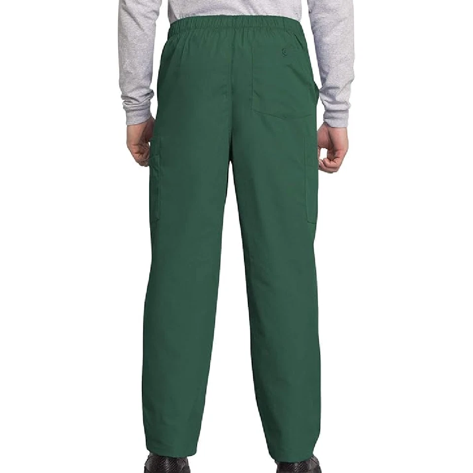 Cherokee Mens Scrub Size Medium Pants Workwear 7 Pocket Cargo Hunter Green 4000