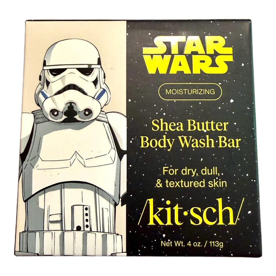Kit•sch x Star Wars Shea Butter Body Wash & Charcoal Body Wash Bar New Lot of 2