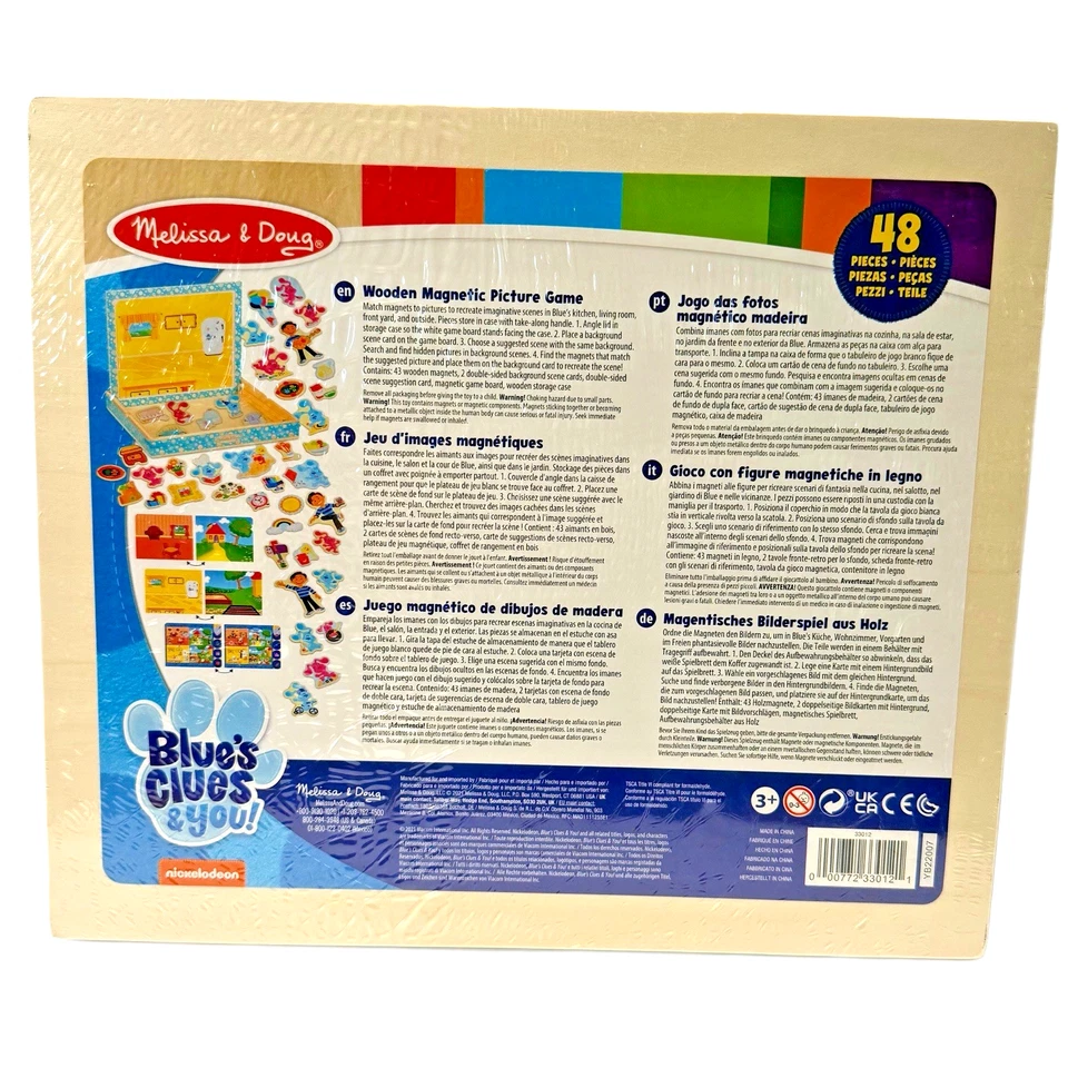 Melissa & Doug Blue's Clues You! Wooden Magnetic Picture Game 48 Pieces New