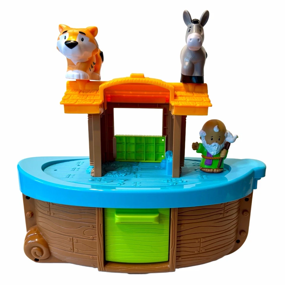 Fisher Price Little People NOAH’S ARK Playset w/ 9 Figures Animals NIB
