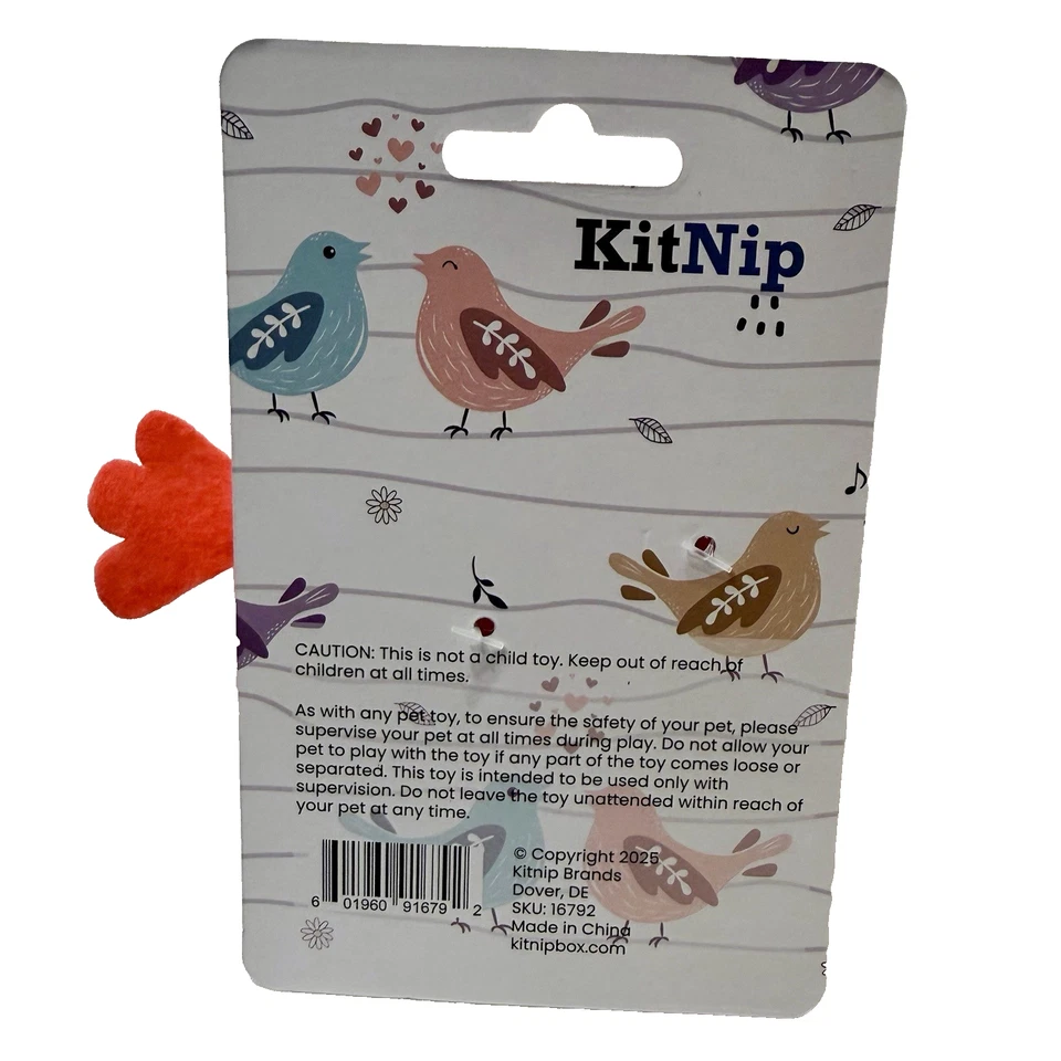KitNip Kitty Cat LOVE Interactive Catnip Lips Plush Bird Lot of 4 Toys New