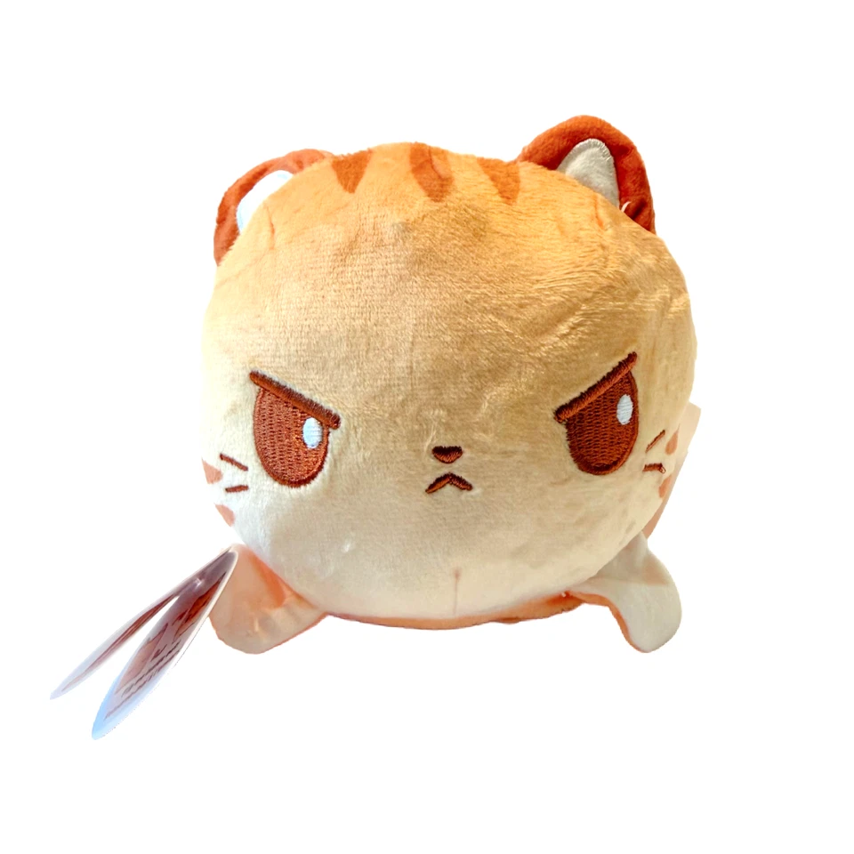TeeTurtle Reversible Scented Bread Cat Plushie Kitty Plush Happy to Angry NWT