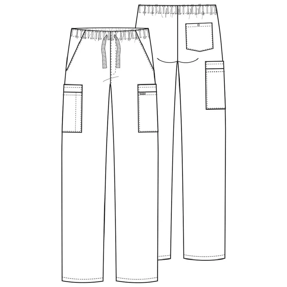 Cherokee Mens Scrub Size Medium Pants Workwear 7 Pocket Cargo Hunter Green 4000