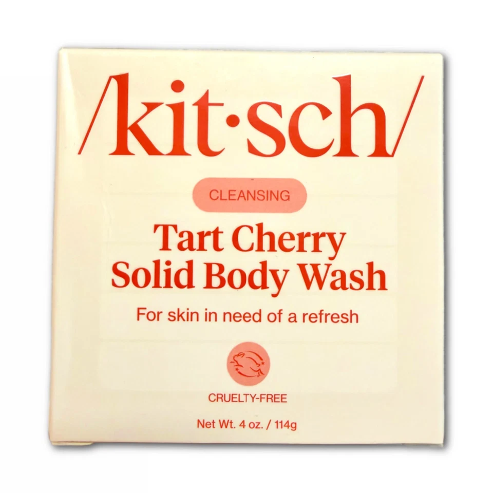 Kit•sch Cleansing Tart Cherry Solid Body Wash Bar Lot of 2 BNIB Kitsch Soap