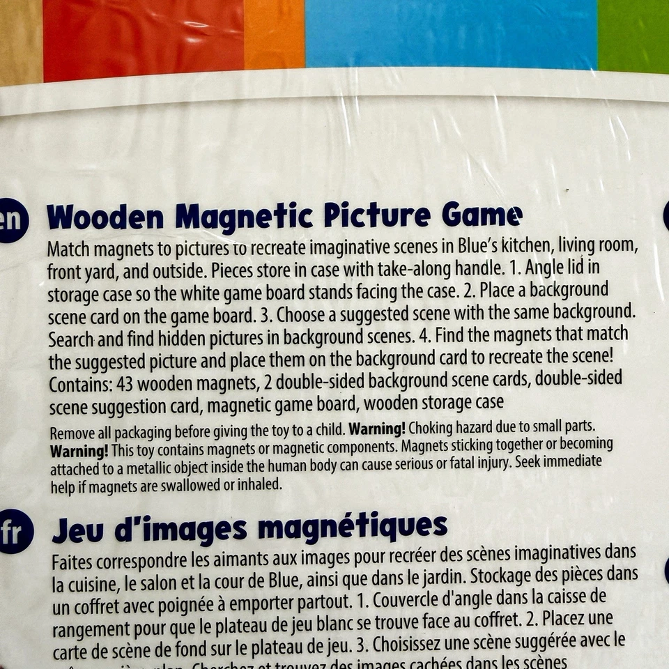 Melissa & Doug Blue's Clues You! Wooden Magnetic Picture Game 48 Pieces New