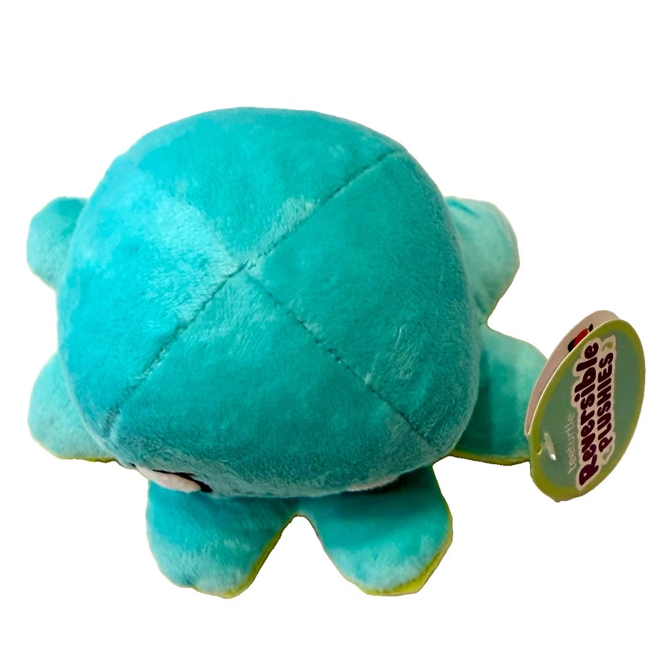 TeeTurtle The Original Reversible Octopus Plushie Green Happy + Aqua Worried NEW