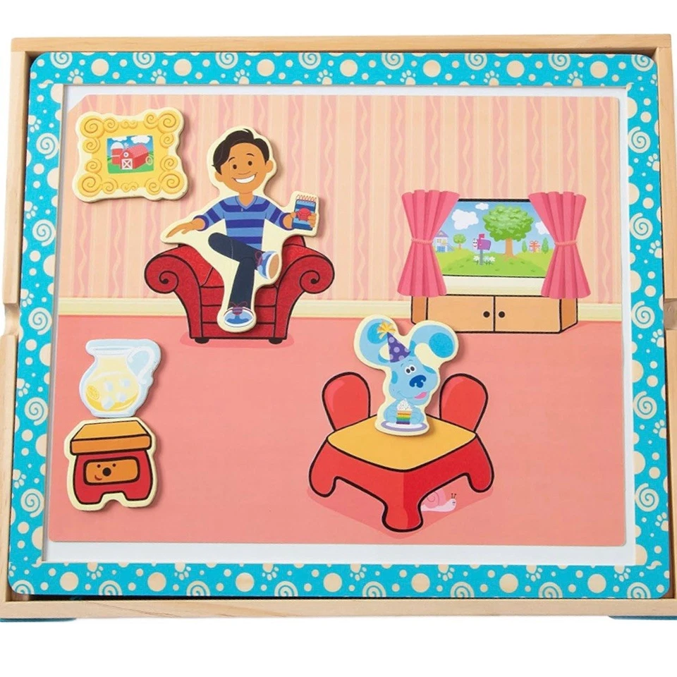 Melissa & Doug Blue's Clues You! Wooden Magnetic Picture Game 48 Pieces New