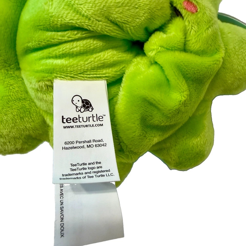 TeeTurtle The Original Reversible Octopus Plushie Green Happy + Aqua Worried NEW