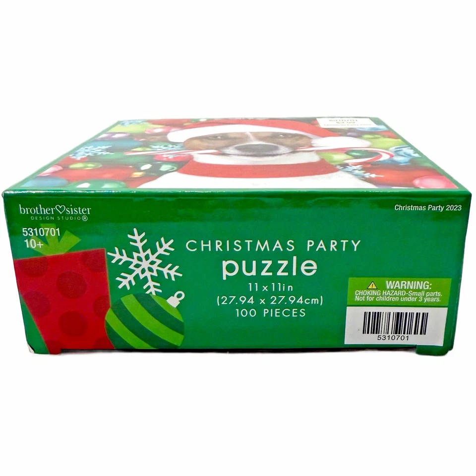 Lot of 3 Christmas Party Dog Puzzle 100 pieces Brother Sister Design Studio New