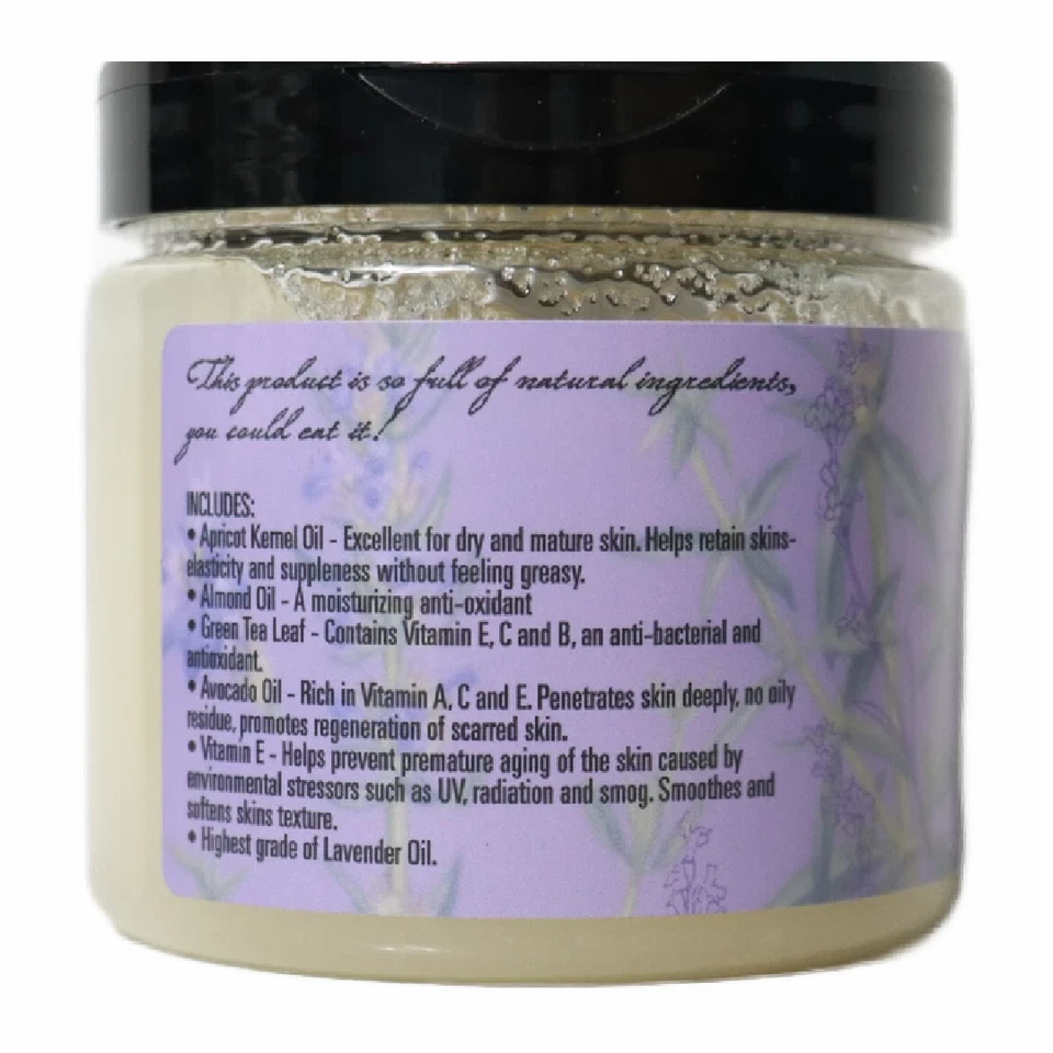 TRADER JOE's LAVENDER SALT SCRUB 20oz Spa Skin Care Beauty Exfoliate Moisturizer
