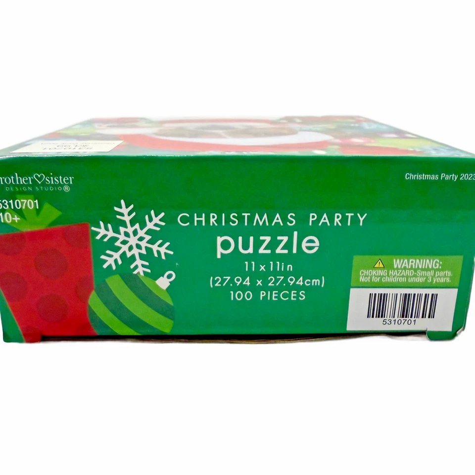 Lot of 3 Christmas Party Dog Puzzle 100 pieces Brother Sister Design Studio New