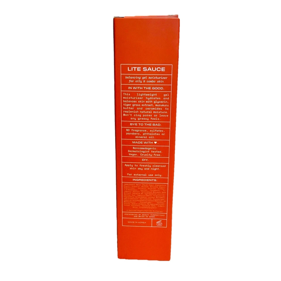 Item Beauty Lite Sauce Balancing Gel Moisturizer Oily & Combo Skin 50ml NEW