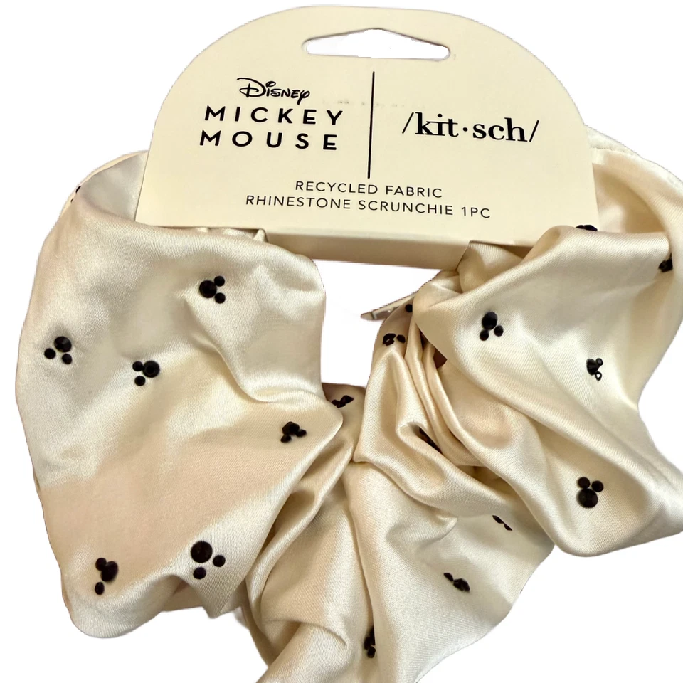 Kit•sch x Disney Mickey Minnie Creaseless Clips 4pc Set & Rhinestone Scrunchie