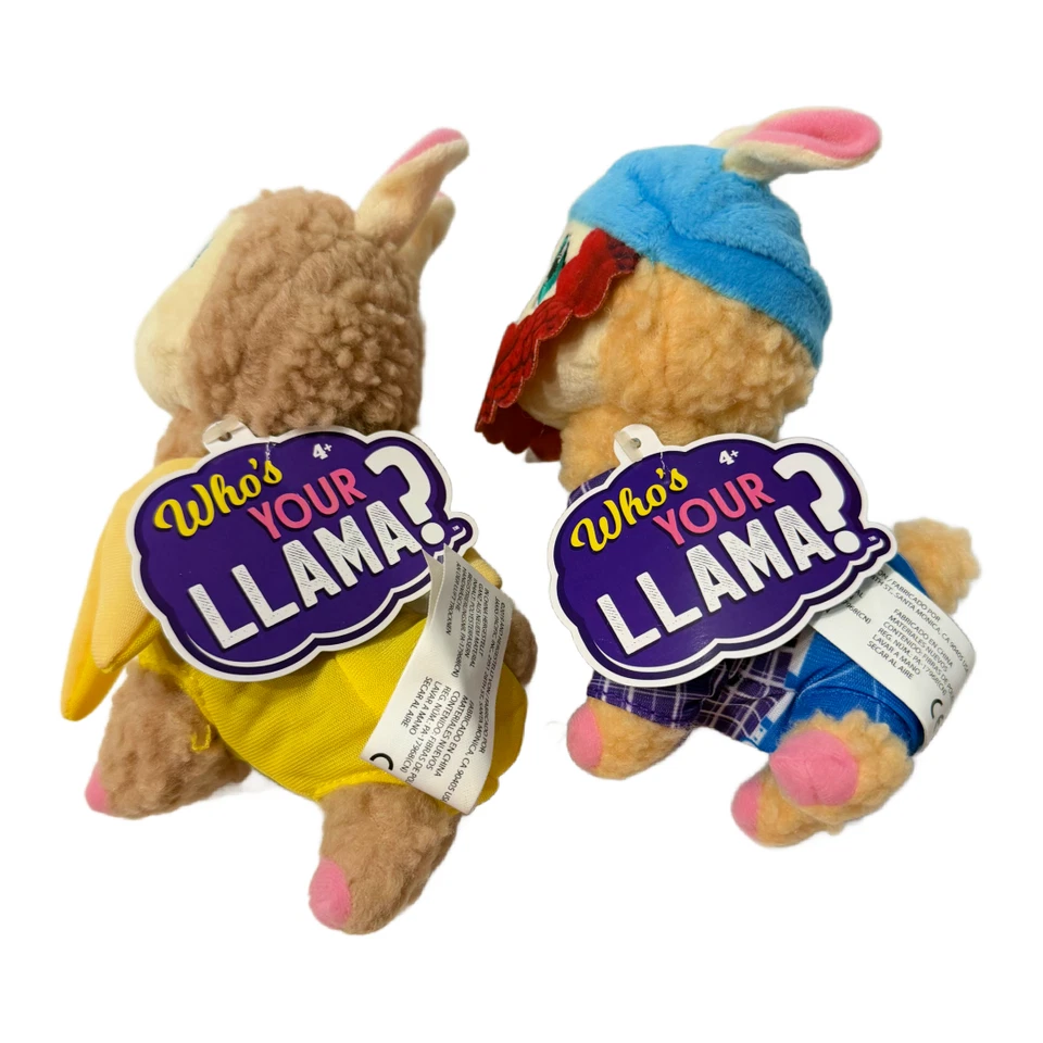 Who’s Your Llama? Collectible Plush Friends Banana & Lumberjack NWT Lot of 2