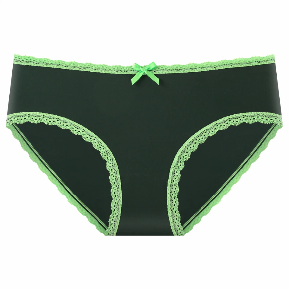 Splendies Bikini Panties St. Patrick's Day LUCKY YOU Lace Trim Underwear NWT