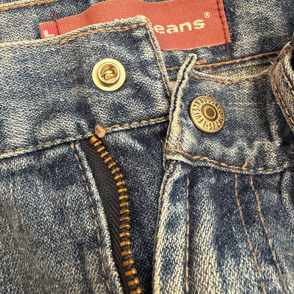 Levi's Jean Denim Shorts Boys Size 7X Regular Snap 5-Pocket Adjustable Waist