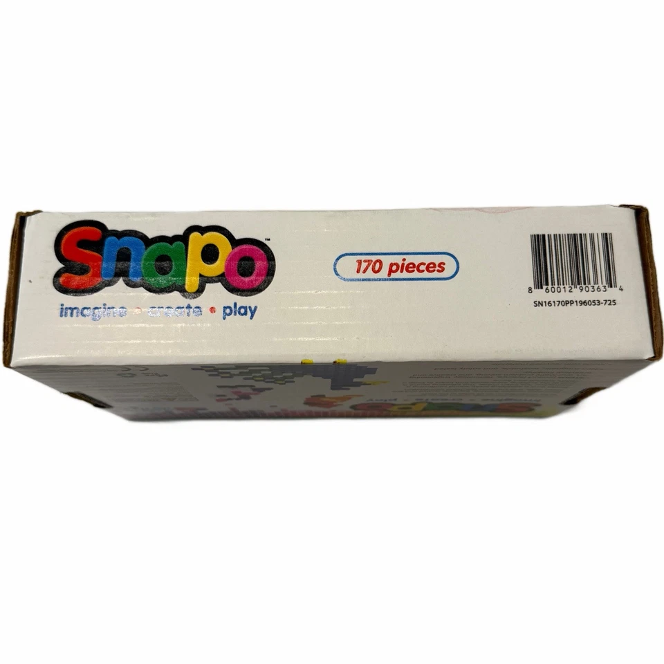 Snapo Builders New Box Toy Pixels Blocks Ages 7+ Made in the USA 170 pcs