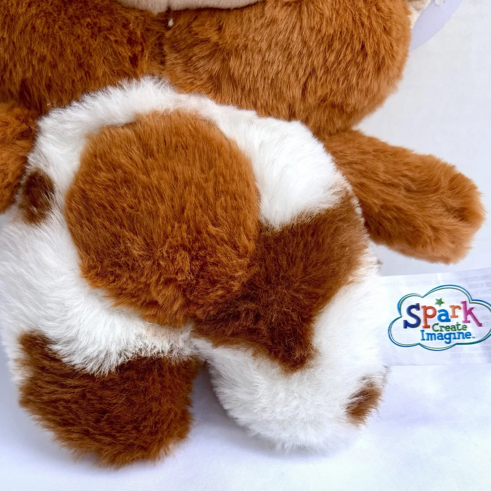 Highland Cow Plush Stuffed Toy 10.5 Inch Brown & White New