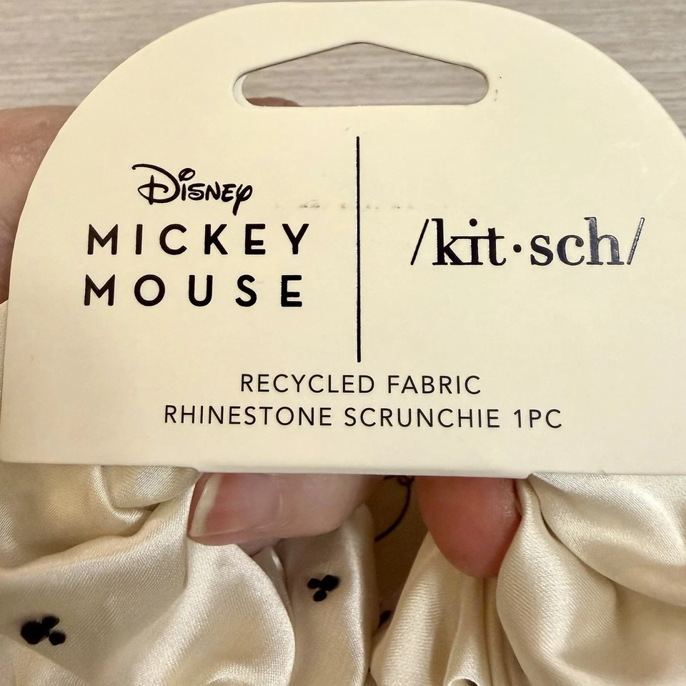 Kit•sch x Disney Mickey Minnie Creaseless Clips 4pc Set & Rhinestone Scrunchie
