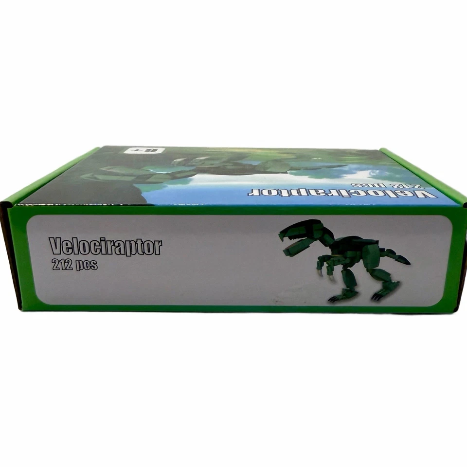 Velociraptor Dinosaur Building Toy Sets 212 Blocks Green Dino NIB