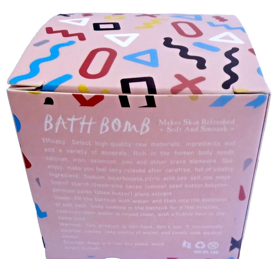 Relaxing Spa Pink Bath Bomb w/ Rose Fragrance NEW