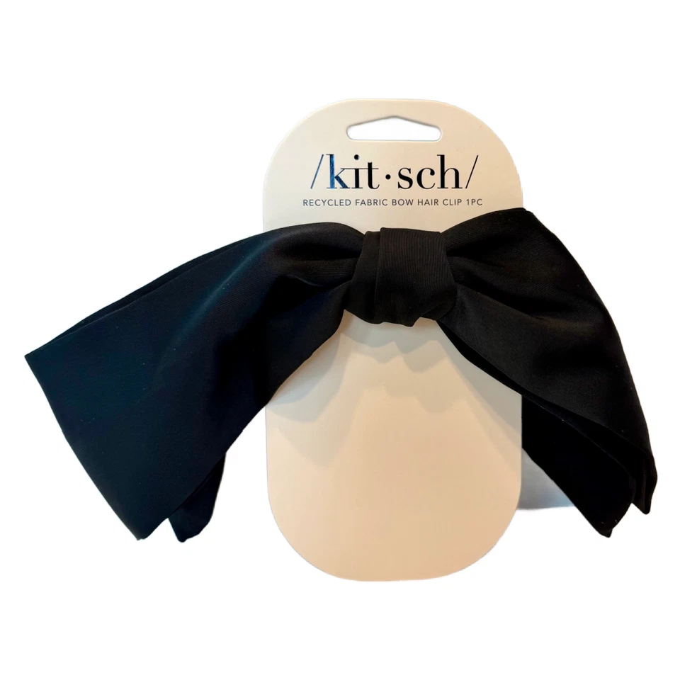 Kit•sch 2pc Oversized Floppy Bow Hair Clip in Black and Pink Duckbill New Lot