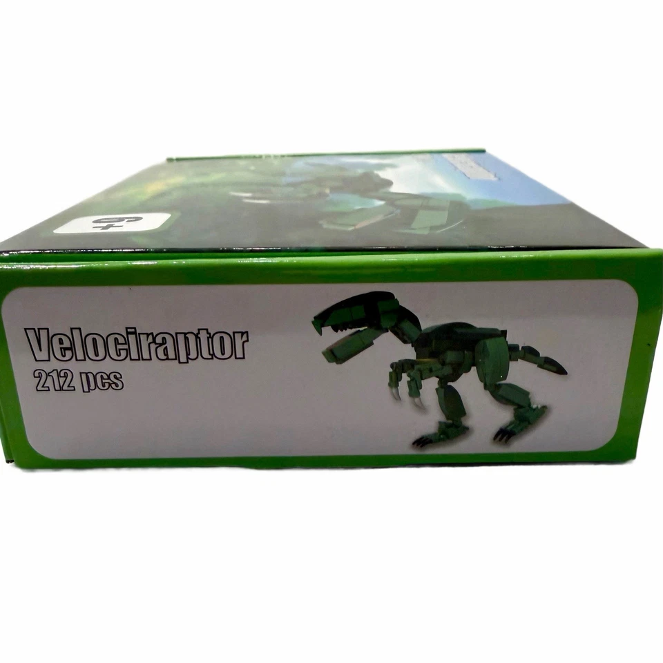 Velociraptor Dinosaur Building Toy Sets 212 Blocks Green Dino NIB