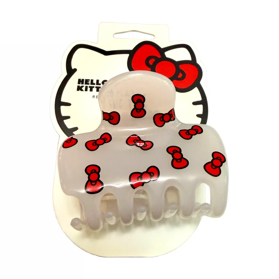 Hello Kitty x Kit•sch Recycled Plastic Claw Clip Red Kitty Bows Lot of 2 NEW