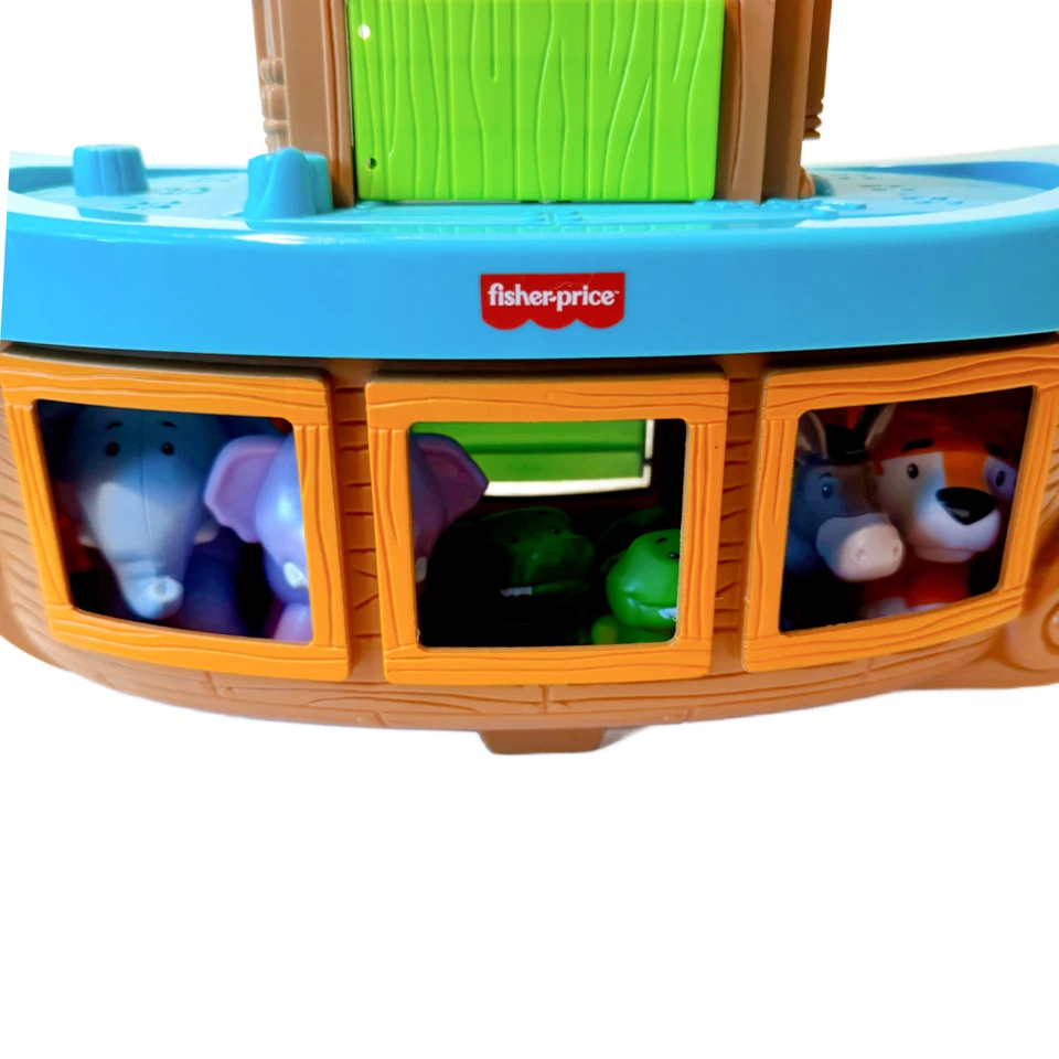Fisher Price Little People NOAH’S ARK Playset w/ 9 Figures Animals NIB