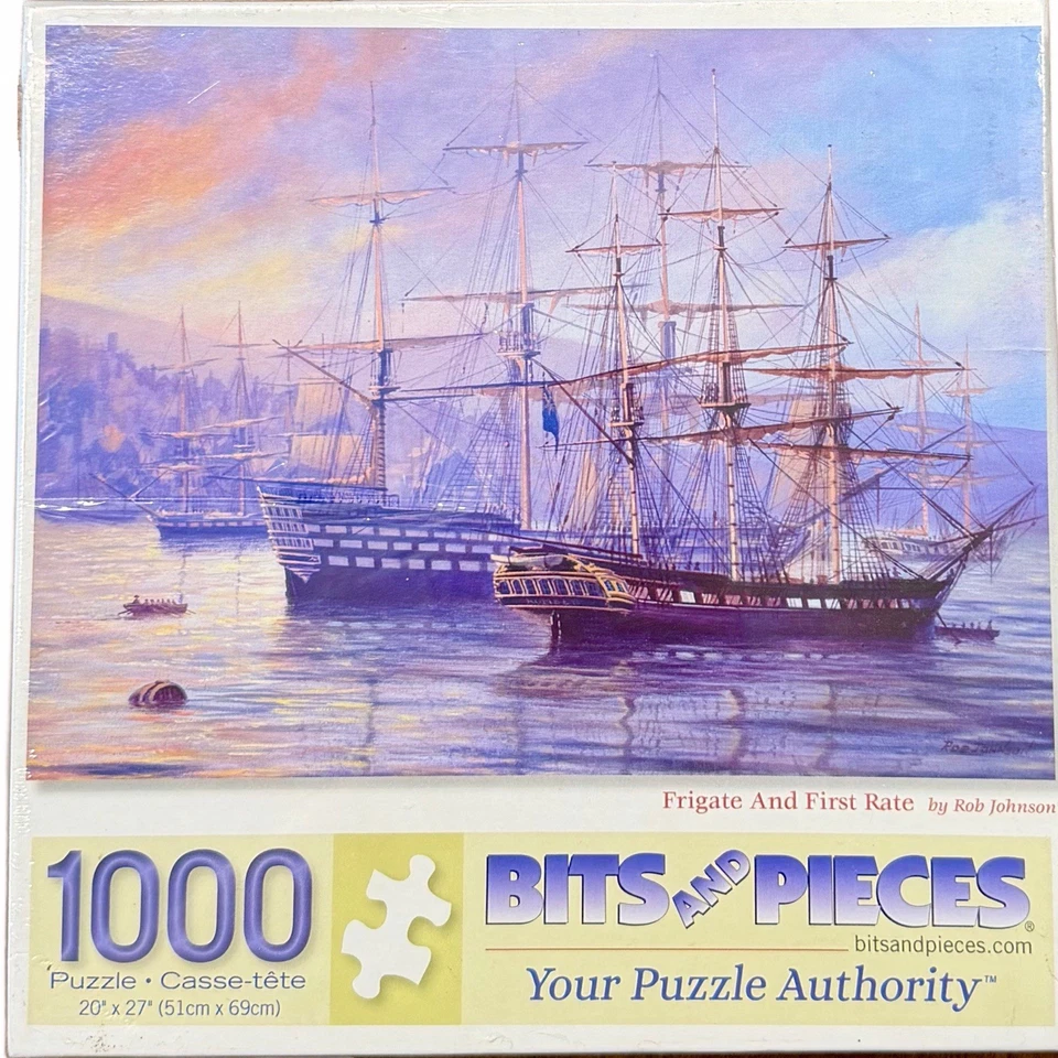 Lot of 5 SEALED 1000 Piece Jigsaw Puzzles Americana Animals Horses Ships Snow