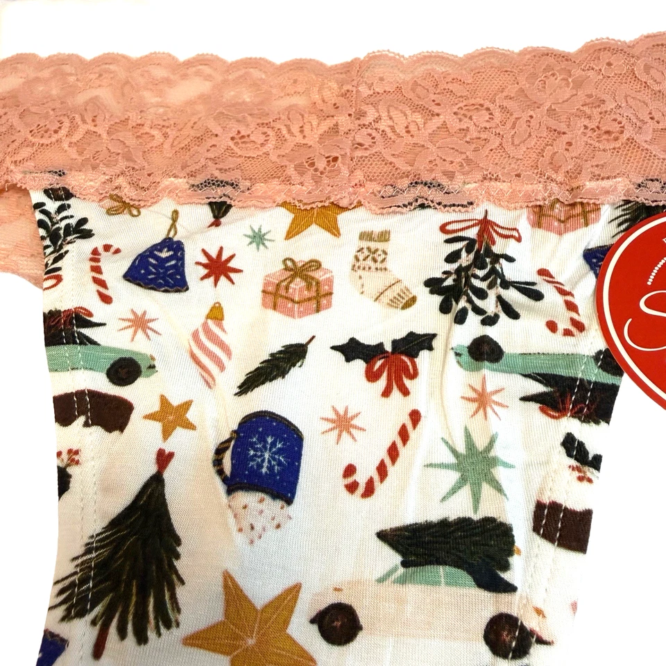 Splendies Holiday Mistletoe Wishes Thong Winter New Underwear