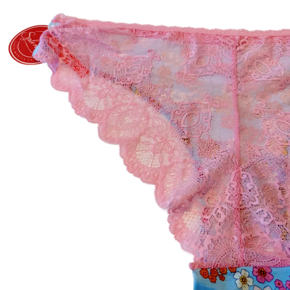 Splendies Maisie Pink Lace Bikini Panties Floral Lingerie Underwear New