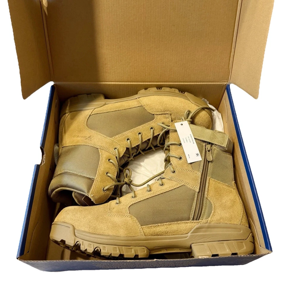 Bates E24802 Men's Tac Sport 8" Zip-up Tactical Boot, Coyote Size 13 NIB