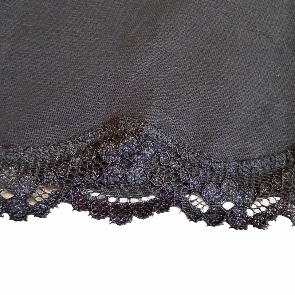 Splendies Millie Cotton Cheeky Panties Size 4X Black Lace NWT