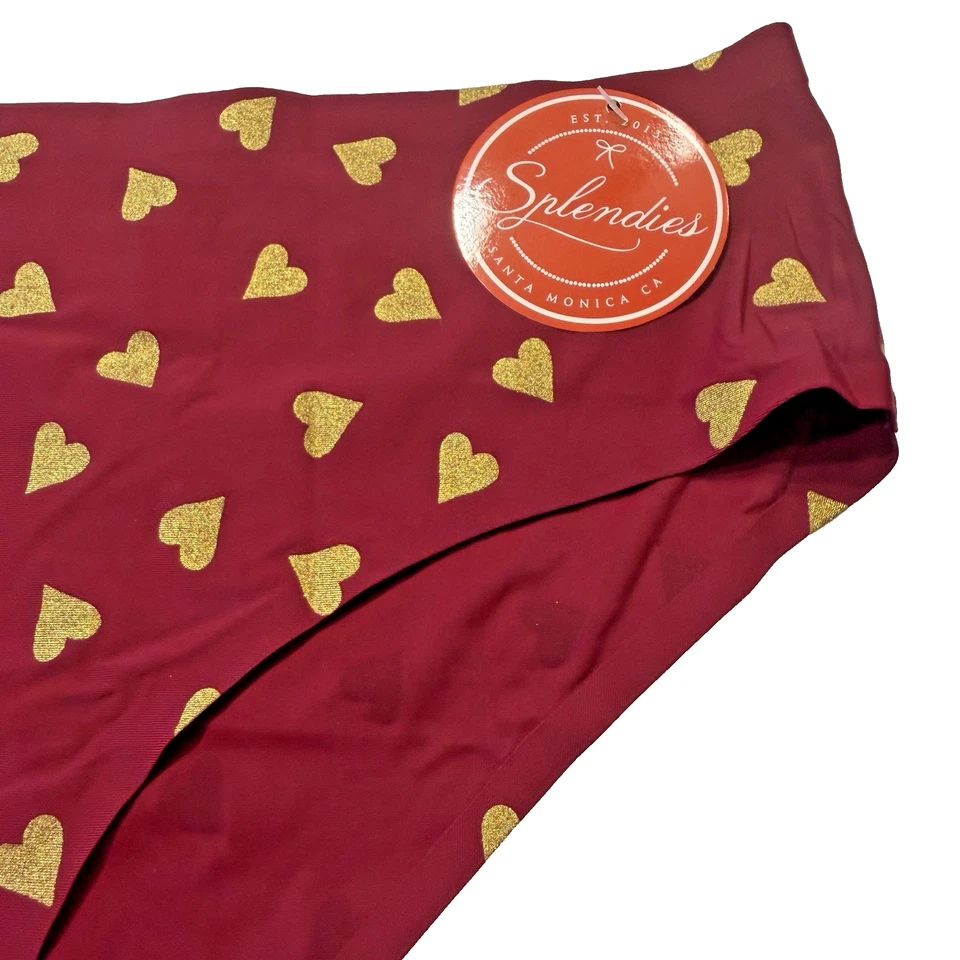 Splendies No Show Bikini Panties Heartbreaker Valentine's Day Laser Cut