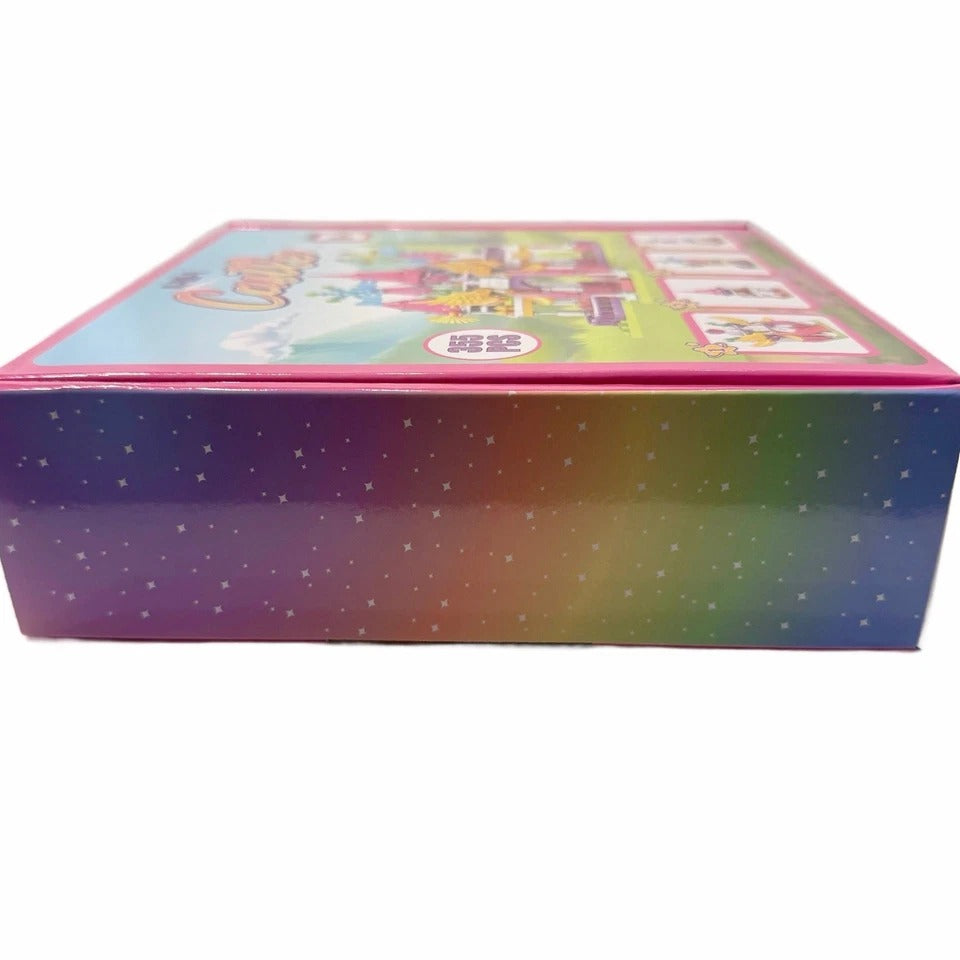 4-In-1 Castle Building Toy Sets Pink, Purple, White, Yellow Blocks NIB