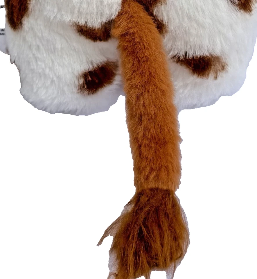 Highland Cow Plush Stuffed Toy 10.5 Inch Brown & White New