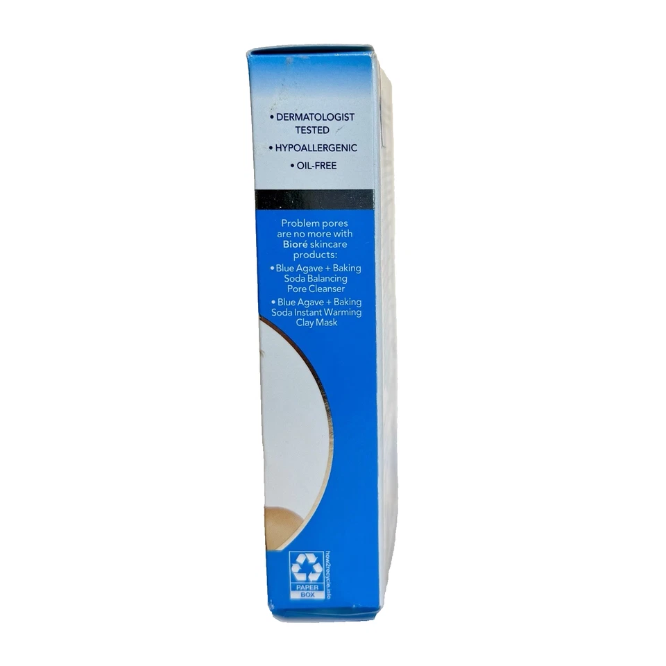Biore Blue Agave Deep Cleansing Pore Strips Blackheads Dirt 6ct New Sealed Box