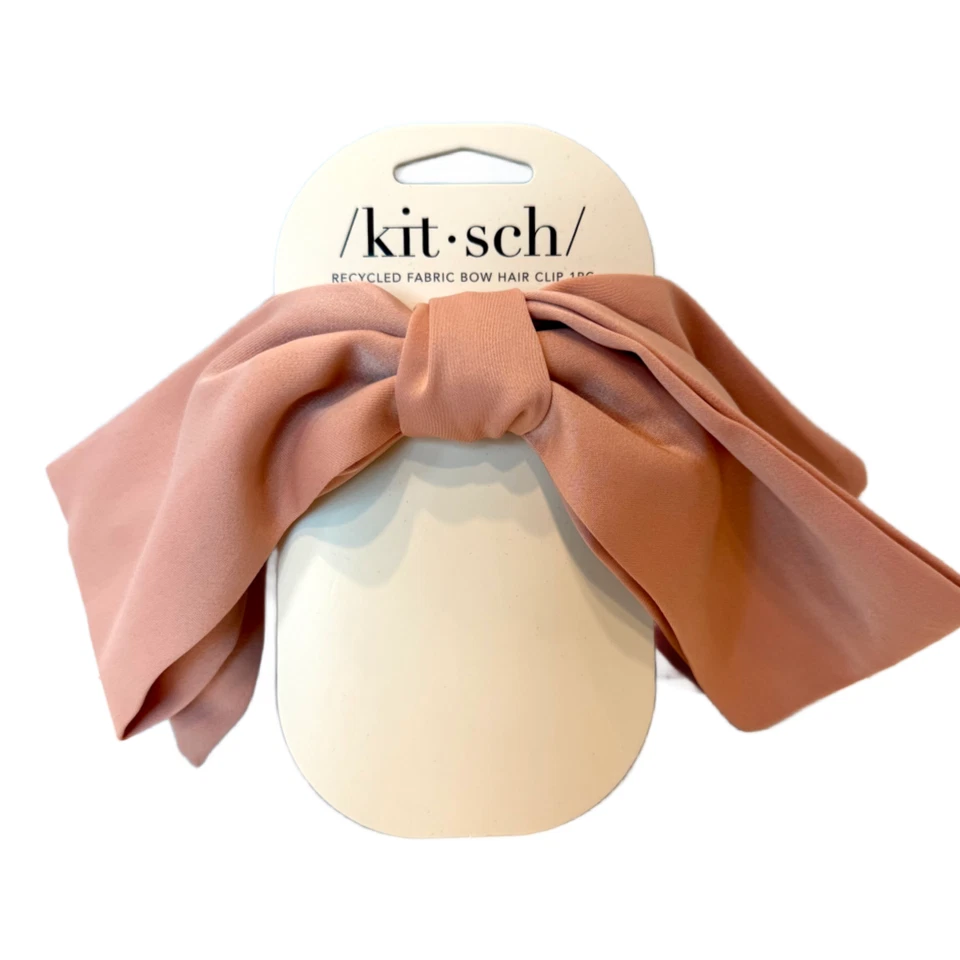 Kit•sch 2pc Oversized Floppy Bow Hair Clip in Black and Pink Duckbill New Lot