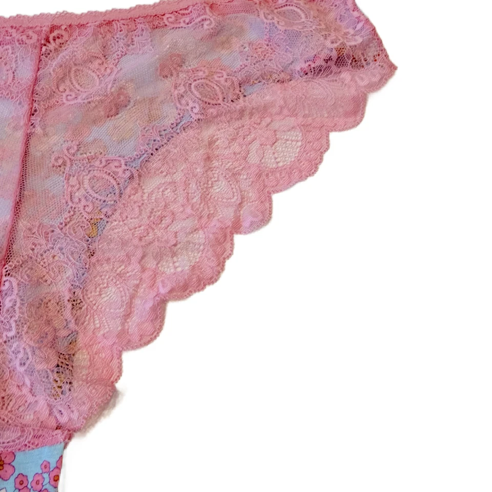Splendies Maisie Pink Lace Bikini Panties Floral Lingerie Underwear New
