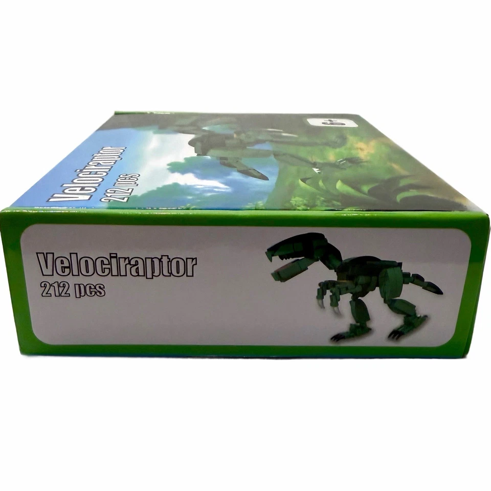 Velociraptor Dinosaur Building Toy Sets 212 Blocks Green Dino NIB