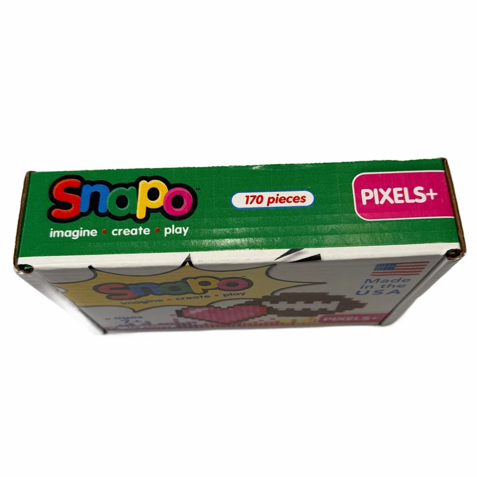 Snapo Builders New Box Toy Pixels Blocks Ages 7+ Made in the USA 170 pcs