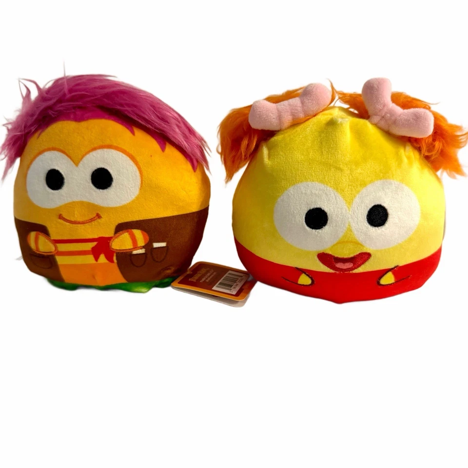 Reversible Jim Henson's Fraggle Rock Muppets Plushie Lot of 2 New Plush